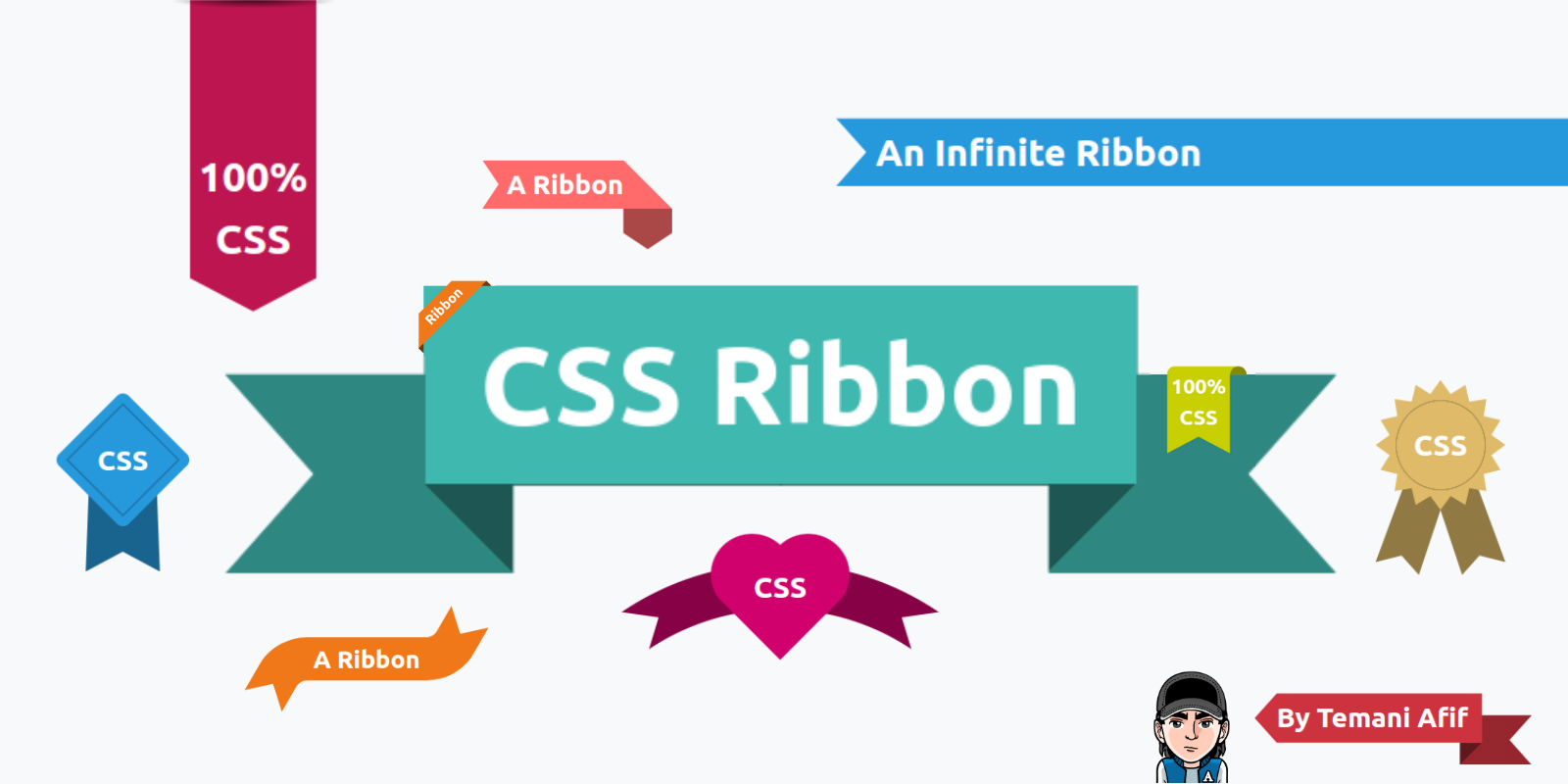 I have made 100+ CSS-only Ribbon Shapes