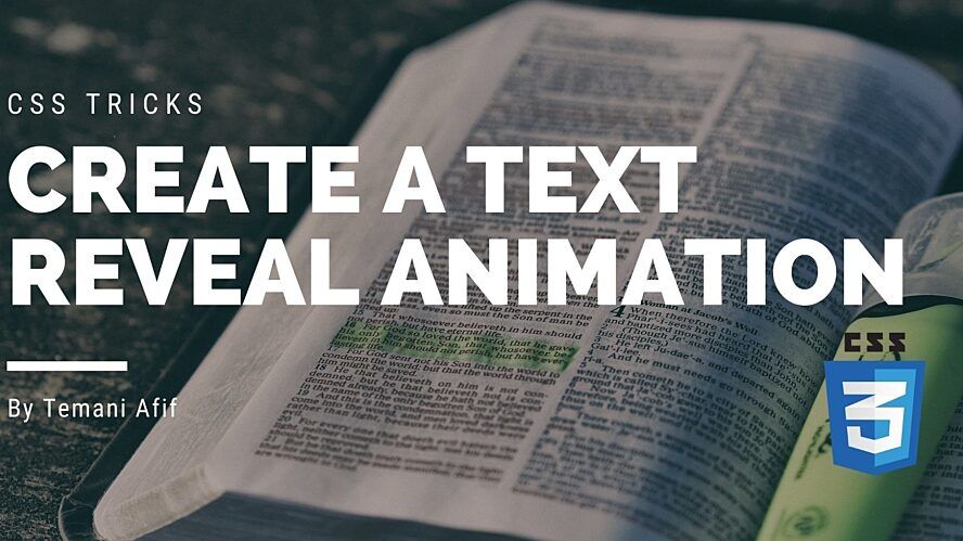 A Text Reveal Animation using CSS